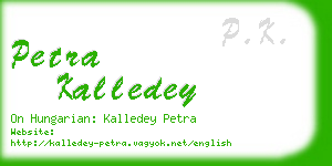 petra kalledey business card